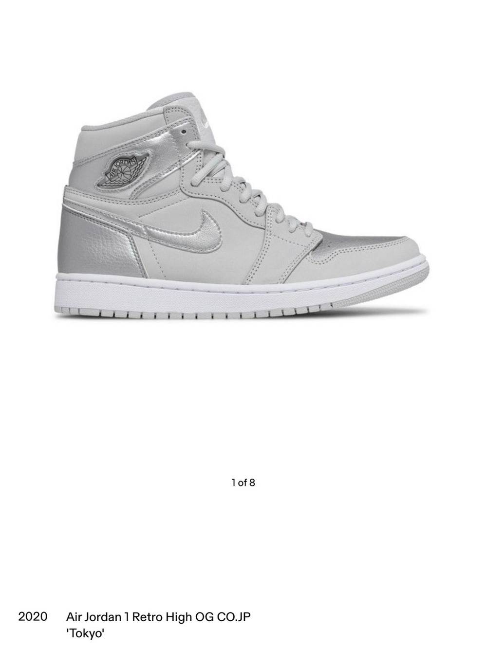 Nike Air Jordan 1 Retro High OG - Silver/Gray